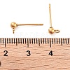 Ion Plating(IP) 304 Stainless Steel Ball Post Stud Earring Findings X-STAS-E163-44G-3