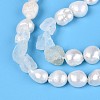 Natural Topaz Nuggets & Natural Cultured Freshwater Pearl Beads Strands PEAR-N023-01A-19-4