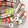 Personalized 3-Loop Iron Wrap Bracelets BJEW-JL121-01-4