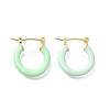 Brass Enamel Hoop Earrings for Women EJEW-M211-01LG-D-1