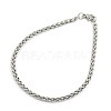 304 Stainless Steel Wheat Chain Bracelet Making STAS-A028-B006P-1