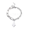 304 Stainless Steel Paperclip Chains & Cable Chain Jewelry Sets SJEW-K153-06P-4
