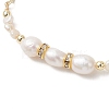 Natural Cultured Freshwater Baroque Pearl Beads Link Bracelets BJEW-JB13554-3