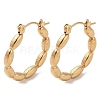 Oval Bubble 201 Stainless Steel Half Hoop Earrings for Women EJEW-G385-35G-1