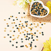 50G 2 Colors 2-Hole Baking Paint Glass Seed Beads SEED-TA0001-70-5