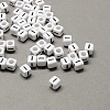 Large Hole Acrylic Letter European Beads X-SACR-Q103-6mm-01I-1