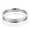 201 Stainless Steel Grooved Finger Ring Settings RJEW-TAC0017-4mm-04A-1