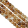 Natural Agate Round Beads Strand G-L084-6mm-04-3