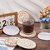 6Pcs 3 Styles Handmade Hot Pads with Corn Straw Woven Placemats AJEW-MB0001-04-10