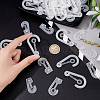  180Pcs 3 Style PP Plastic Display Snap Hooks FIND-NB0002-90A-3