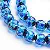 Glow in the Dark Luminous Style Handmade Silver Foil Glass Round Beads LS-FOIL-I006-10mm-02-1