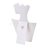 Cardboard Covered with Linen Cloth Necklace & Earring Display Stands ODIS-Q041-07A-2