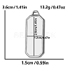 304 Stainless Steel Rectangle Pendant Cabochon Settings PW-WGC3B04-01-2