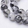 Natural Black Rutilated Quartz Beads Strands X-G-D295-10mm-2