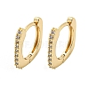 Brass Micro Pave Clear Cubic Zirconia Hoop Earrings EJEW-E295-28KCG-1