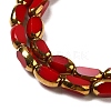 Electroplate Opaque Color Glass Beads Strands EGLA-Q127-A01-02K-3