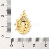 Brass Pave Cubic Zirconia  Pendants X-KK-Z028-04G-3