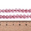 Dyed Transparent Crackle Glass Beads Strands GLAA-Q108-01A-A06-4