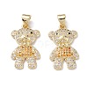 Brass Micro Pave Cubic Zirconia Pendants KK-M240-11-2