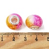 Two Tone Glass European Beads GPDL-K003-01E-3