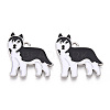 Rack Plating Alloy Enamel Dog Pendants PALLOY-T075-157A-1