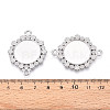 Non-Tarnish 304 Stainless Steel Connector Cabochon Settings STAS-N114-03P-3