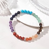 Chakra Natural Mixed Gemstone Beads Stretch Bracelets for Women BJEW-JB13200-01-1