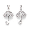 Brass Micro Pave Cubic Zirconia Pendants KK-T073-53P-1