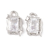 Brass Micro Pave Clear Cubic Zirconia Pendants KK-L212-02P-1