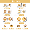 1240Pcs 10 Style CCB Plastic Beads CCB-CA0001-07-2