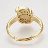 Brass Cubic Zirconia Pendants & Stud Earrings & Adjustable Rings Jewelry Sets SJEW-S043-11-3