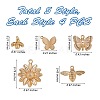 20Pcs 5 Style Brass Pendants KK-SZ0001-77-7