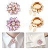 4Pcs 2 Colors Alloy Rhinestone Cufflinks HJEW-NB00215-1