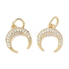 Brass Micro Pave Cubic Zirconia Pendants KK-D386-15G-01-1
