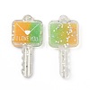 Two Tone Resin Big Pendants RESI-Z001-03B-2