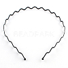 Hair Accessories Iron Wavy Hair Band Findings X-OHAR-Q043-08-1