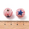 Independence Day Themes Wood European Beads WOOD-I014-01E-3