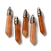Natural Red Aventurine Pointed Big Pendants G-Z055-01P-10-1