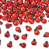 100Pcs 2 Styles Ladybug Resin Cabochons MRMJ-YW0001-079-1