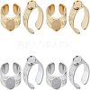 Unicraftale 4Pcs 2 Colors 304 Stainless Steel Open Cuff Ring Findings STAS-UN0038-04-1