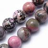 Natural Rhodonite Beads Strands G-G717-12mm-1