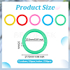250Pcs 5 Colors Plastic Loose Leaf Book Binder Rings KY-OC0001-49-2
