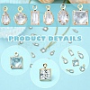 20Pcs Brass Cubic Zirconia Charms ZIRC-YW0001-12-4