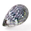 Embossed Glass Rhinestone Pendants GLAA-J101-05A-001VL-4