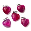Natural Dyed & Heated Agate Pendants G-I311-A34-1