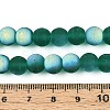 Frosted Transparent Glass Beads Strands GLAA-T032-T8mm-MBB21-4