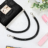 2Pcs Round Jet Rhinestone Synthetic Rubber Cord Bag Handles DIY-PH0035-49P-4