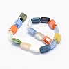 Electroplate Glass Beads Strands EGLA-J108-13x18mm-M01-2