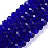 Handmade Imitate Austrian Crystal Faceted Rondelle Glass Beads X-G02YI0C4-1
