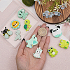 10Pcs 10 Styles Silicone Focal Beads SIL-CA0002-22-3